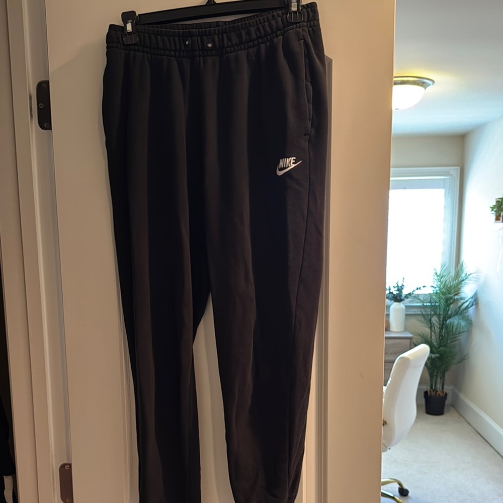 Nike Black Sweatpants with Swoosh Logo